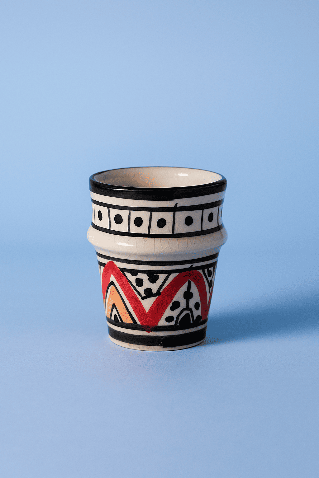 Hand-Painted Ceramic Tea Glass